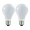 Satco S2408 72w A-Shape A19 E26 Soft White eXcel Xenon Halogen Bulb - 2 Pack